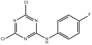 4,6-Dichloro-N-(4-fluorophenyl)-1,3,5-triazin-2-amine 구조식 이미지