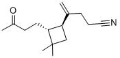 (2R,3S)-1,1-DIMETHYL-2-(3-OXOBUTYL)-3-(3-CYANO-1-METHYLENEPROPYL) CYCLOBUTANE, 96 구조식 이미지