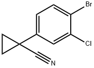 1-(4-BroMo-3-chlorophenyl)cyclopropane-1-carbonitrile Structure