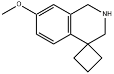 7'-Methoxy-2',3'-dihydro-1'H-spiro[cyclobutane-1,4'-isoquinoline] Structure