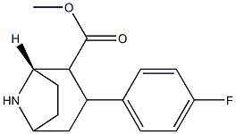 (-)-2-BETA-CARBOMETHOXY-3-BETA-(4-플루오로페닐)노트로판 구조식 이미지