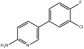 5-(3-클로로-4-플루오로페닐)피리딘-2-아민 구조식 이미지