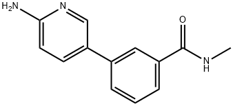 3-(6-아미노피리딘-3-일)-N-메틸벤자미드 구조식 이미지