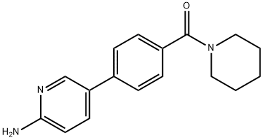 (4-(6-아미노피리딘-3-일)페닐)(피페리딘-1-일)메타논 구조식 이미지