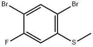 1,5-디브로모-2-플루오로-4-(메틸술파닐)벤젠 구조식 이미지