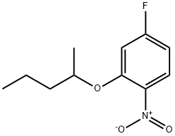 4-플루오로-2-(1-메틸부톡시)-1-니트로벤젠 구조식 이미지