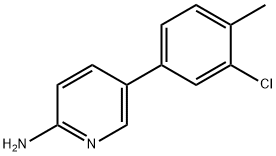 2-아미노-5-(3-클로로-4-메틸페닐)피리딘 구조식 이미지