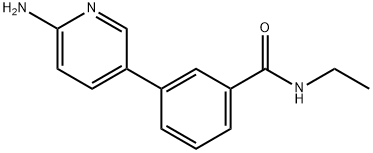 3-(6-아미노피리딘-3-일)-N-에틸벤자미드 구조식 이미지