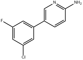 5-(3-클로로-5-플루오로페닐)피리딘-2-아민 구조식 이미지