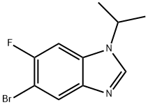 5-Bromo-6-fluoro-1-isopropyl-1,2,3-benzotriazole 구조식 이미지