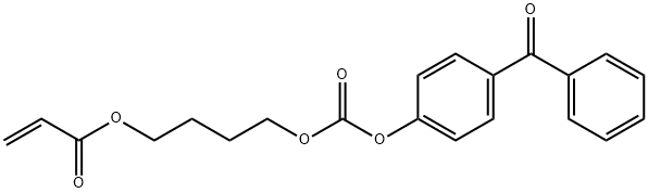 2-프로펜산,4-(4-벤조일페녹시)카르보닐옥시부틸에스테르 구조식 이미지