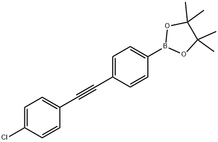 2-{4-[2-(4-Chlorophenyl)ethynyl]phenyl}-4,4,5,5-tetramethyl-1,3,2-dioxaborolane Structure