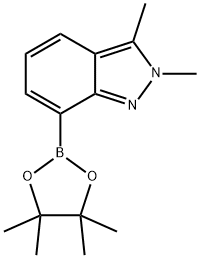 2,3-Dimethyl-7-(4,4,5,5-tetramethyl-1,3,2-dioxaborolan-2-yl)-2H-indazole Structure