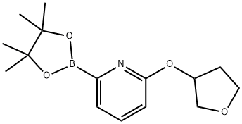 6-(TETRAHYDRO-FURAN-3-YLOXY)PYRIDINE-2-BORONIC ACID PINACOL ESTER Structure