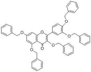 2-[3,4-bis(phenylmethoxy)phenyl]-3,5,7-tris(phenylmethoxy)chromen-4-on e Structure