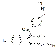 3-(4-azidobenzoyl)-6-hydroxy-2-(4-hydroxyphenyl)benzo(b)thiophene 구조식 이미지