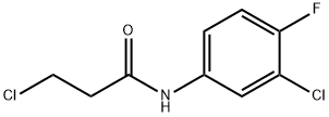 3-chloro-N-(3-chloro-4-fluorophenyl)propanamide 구조식 이미지