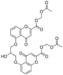 1,3-bis((2'-(((acetoxymethyl)oxy)carbonyl)chromon-5'-yl)oxy)-2-hydroxypropane Structure