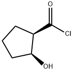 시클로펜탄카르보닐클로라이드,2-히드록시-,(1R-시스)-(9CI) 구조식 이미지