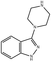 1H-인다졸,3-(1-피페라지닐)- 구조식 이미지