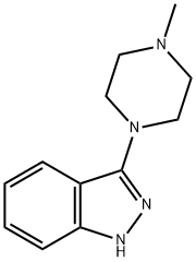 1H-인다졸,3-(4-메틸-1-피페라지닐)- 구조식 이미지