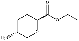 Ethyl cis-5-amino-tetrahydro-pyran-2-carboxylate hydrochloride 구조식 이미지