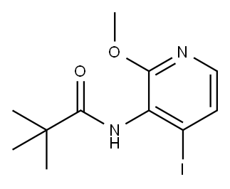 N-(4-Iodo-2-methoxypyridin-3-yl)pivalamide 구조식 이미지