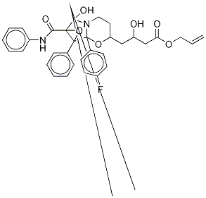 아토르바스타틴고리형(플루오로페닐)불순물의알릴에스테르 구조식 이미지