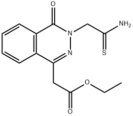 ETHYL 2-[3-(2-AMINO-2-THIOXOETHYL)-4-OXO-3,4-DIHYDROPHTHALAZIN-1-YL]ACETATE 구조식 이미지