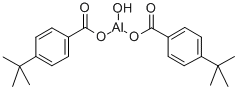 비스[4-(1,1-디메틸에틸)벤조아토-O]하이드록시 알루미늄 구조식 이미지
