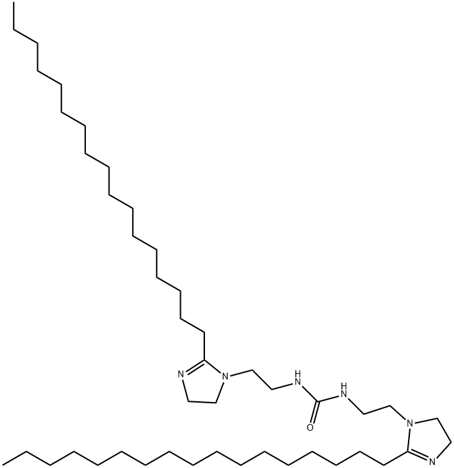 N,N'-Bis[2-[(2-heptadecyl-4,5-dihydro-1H-imidazol)-1-yl]ethyl]urea Structure