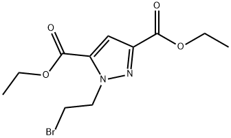 DIETHYL 1-(2-BROMO-ETHYL)-1H-PYRAZOLE-3,5-DICARBOXYLIC ACID 구조식 이미지