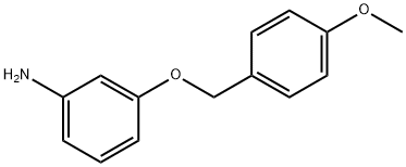 BenzenaMine,3-[(4-메톡시페닐)메톡시]- 구조식 이미지