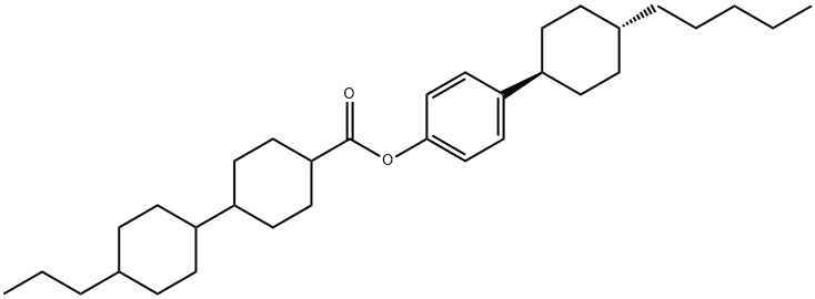 TRANS,TRANS-4-(TRANS-4-PENTYLCYCLOHEXYL)-PHENYL 4''-PROPYLBICYCLOHEXYL-4-CARBOXYLATE 구조식 이미지