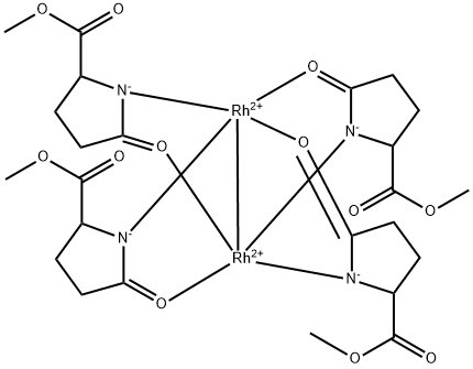 DIRHODIUM (II) TETRAKIS(METHYL 2-PYRROLIDONE-5(R)-CARBOXYLATE)ACETONITRILE/2-PROPANOL COMPLEX 구조식 이미지