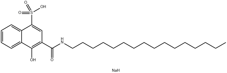 나트륨3-[(헥사데실아미노)카르보닐]-4-히드록시나프탈렌-1-술포네이트 구조식 이미지