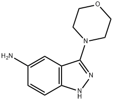 3-모르폴리노-1H-인다졸-5-아민 구조식 이미지