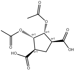 4,5-디아세틸옥시시클로펜탄-1,3-디카르복실산 구조식 이미지