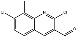 2,7-DICHLORO-8-METHYLQUINOLINE-3-CARBOXALDEHYDE Structure