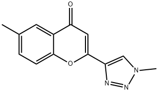 4H-1-Benzopyran-4-one, 6-methyl-2-(1-methyl-1H-1,2,3-triazol-4-yl)- Structure