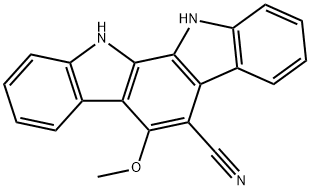 6-시아노-5-메톡시인돌로(2,3-a)카르바졸 구조식 이미지