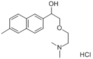 알파-((2-(디메틸아미노)에톡시)메틸)-6-메틸-2-나프탈렌메탄올염산염 구조식 이미지