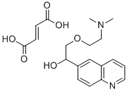 알파-((2-(디메틸아미노)에톡시)메틸)-6-퀴놀린메탄올(E)-2-부테네디오에이트(염) 구조식 이미지
