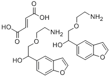 alpha-((2-Aminoethoxy)methyl)-5-benzofuranmethanol (E)-2-butenedioate  (2:1) (salt) Structure