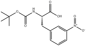 BOC-L-3-NITROPHENYLALANINE 구조식 이미지