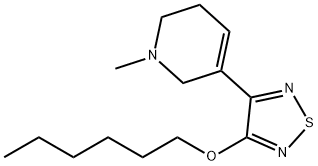 5-(4-HEXYLOXY-[1,2,5]THIADIAZOL-3-YL)-1-METHYL-1,2,3,6-TETRAHYDRO-PYRIDINE Structure