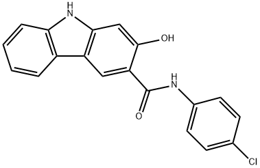 N-(4-chlorophenyl)-2-hydroxy-9H-carbazole-3-carboxamide 구조식 이미지