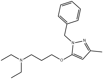 3-[(1-Benzyl-3-methyl-1H-pyrazol-5-yl)oxy]-N,N-diethylpropan-1-amine Structure