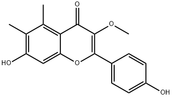 4',7-dihydroxy-3-methoxy-5,6-dimethylflavone Structure