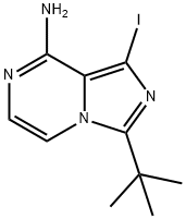 3-(tert-Butyl)-1-iodoimidazo[1,5-a]pyrazin-8-amine 구조식 이미지
